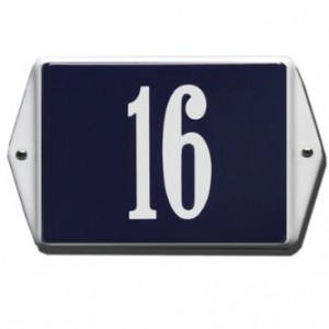 Emaille huisnummers oor. 