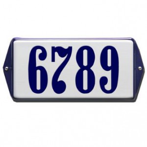Emaille huisnummers oor. 