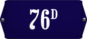 Emaille huisnummer oor. 