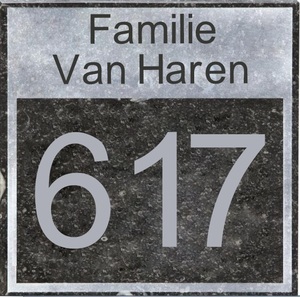 Belgisch blauwsteen naamplaat