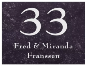 Naamborden natuursteen