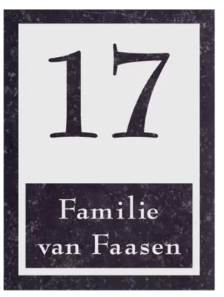  Belgische hardsteen naambord