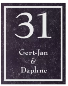 Natuurstenen naamplaten afmeting 20 x 25 cm