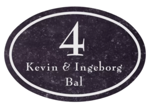 Natuurstenen naambord afmeting 28 x 19 cm