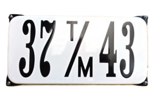 Emaille huisnummer verzamelbord Amsterdam