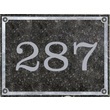 Huisnummerbord blauwsteen
