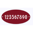 Emaille huisnummers ovaal.