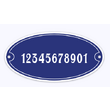 Emaille huisnummers ovaal met rand en kader