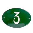 Emaille huisnummer ovaal