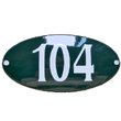Emaille huisnummers ovaal. 